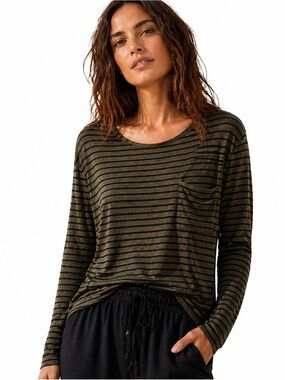 ✨ VINCE Soft Draped Striped Tee | Anthropologie Aritzia Vibe | Effortless Luxe